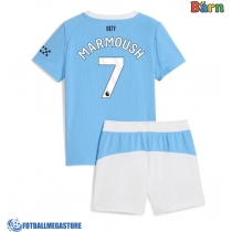 Fotballdrakt Barn Manchester City Omar Marmoush #7 Hjemmedraktsett 2025-26 Kortermet (+ Korte bukser)